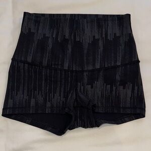 Lululemon Black Patterned Shorts